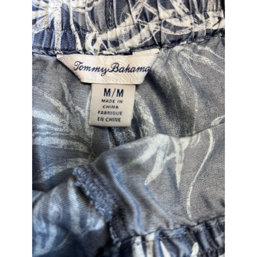 Tommy Bahama Shorts Linen Women's Palm Leaf Elastic Waist Lined Tropical - Picture 2 of 5